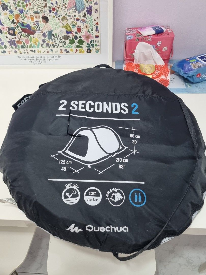 Quechua 2 second 2 pop up tent, Sports Equipment, Hiking & Camping on