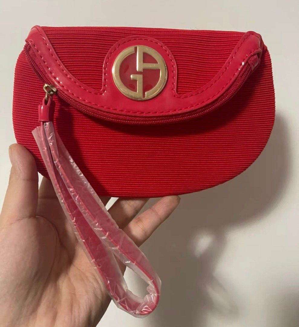 RARE Giorgio Armani makeup pouch | bag | alat solek perempuan | accessories  | gift | beg, Women's Fashion, Bags & Wallets, Purses & Pouches on Carousell