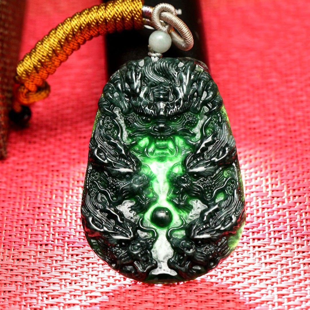 Real Grade A Dragon Jade Pendant, Men's Fashion, Watches & Accessories