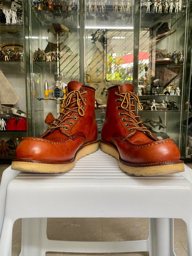 Redwing classic moc toe boots in Oro legacy brown leather Men s