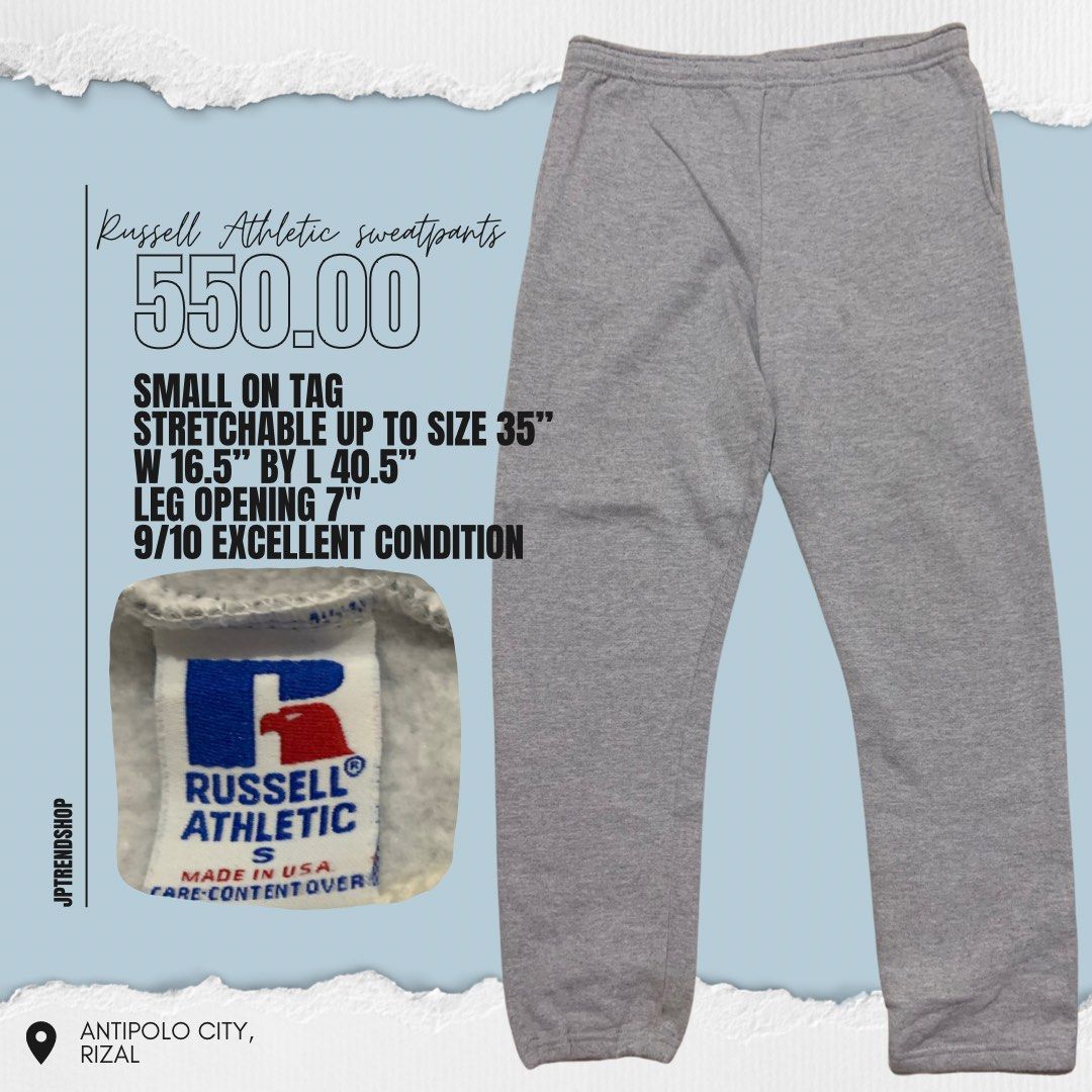 RUSSELL ATHLETIC SWEATPANTS Gray Men s Fashion Bottoms