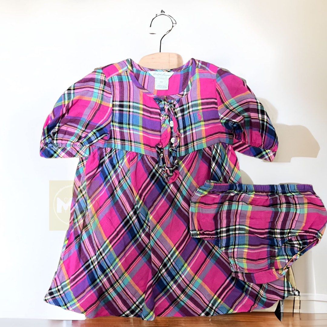 👗SALE Ralph Lauren Authentic RARE plaid dress - 24m, Babies & Kids, Babies  & Kids Fashion on Carousell