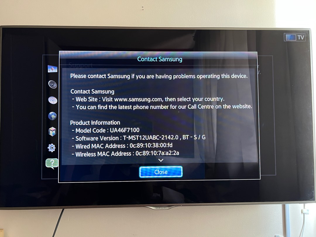 Samsung UA46F7100 TV with Xiaomi Mi TV Stick, TV & Home Appliances, TV