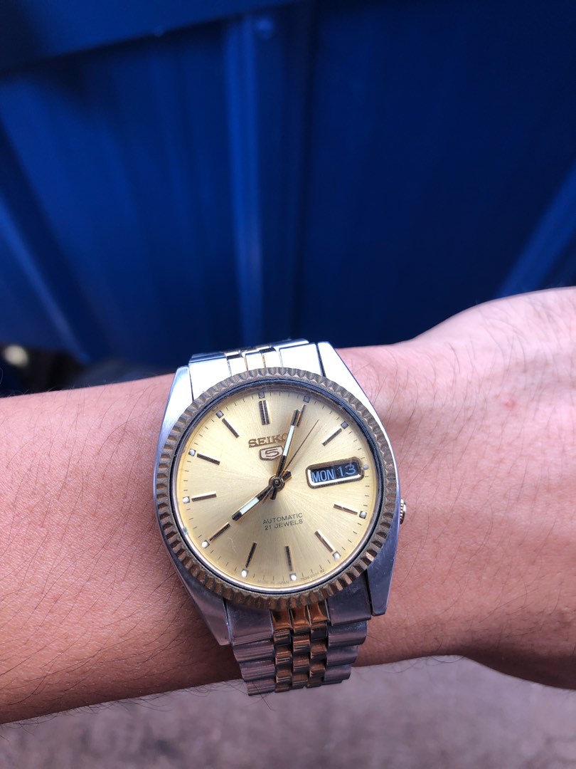 Seiko 5 Automatic Datejust Homage Two Tone Mens, Men's Fashion, Watches &  Accessories, Watches on Carousell