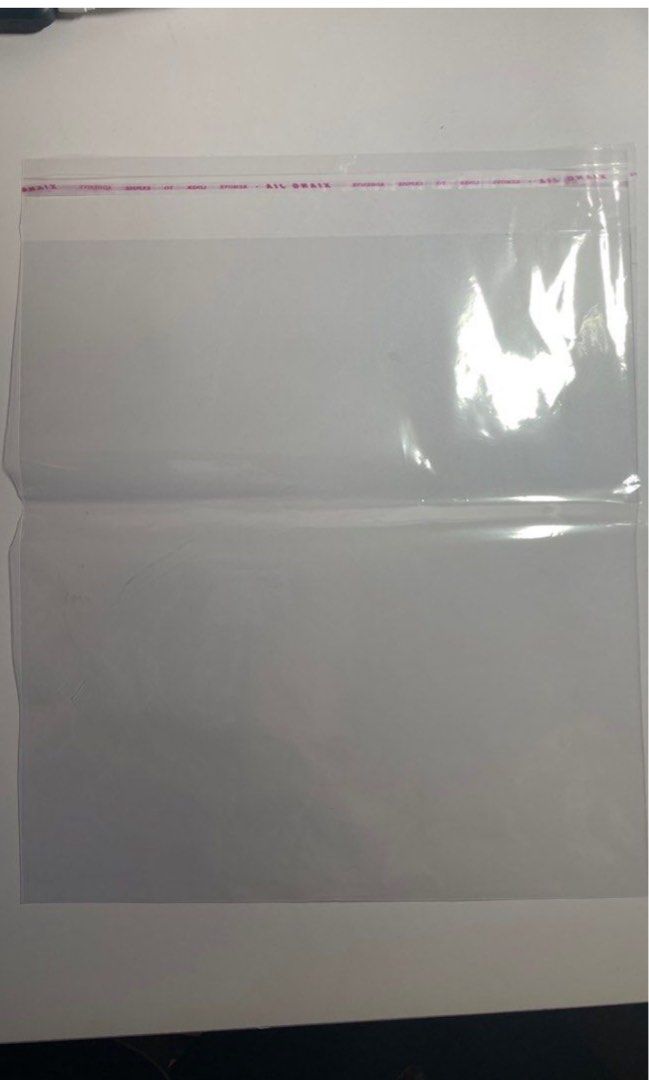 self adhesive clear plastic bag (90+ qty), Hobbies & Toys, Stationery