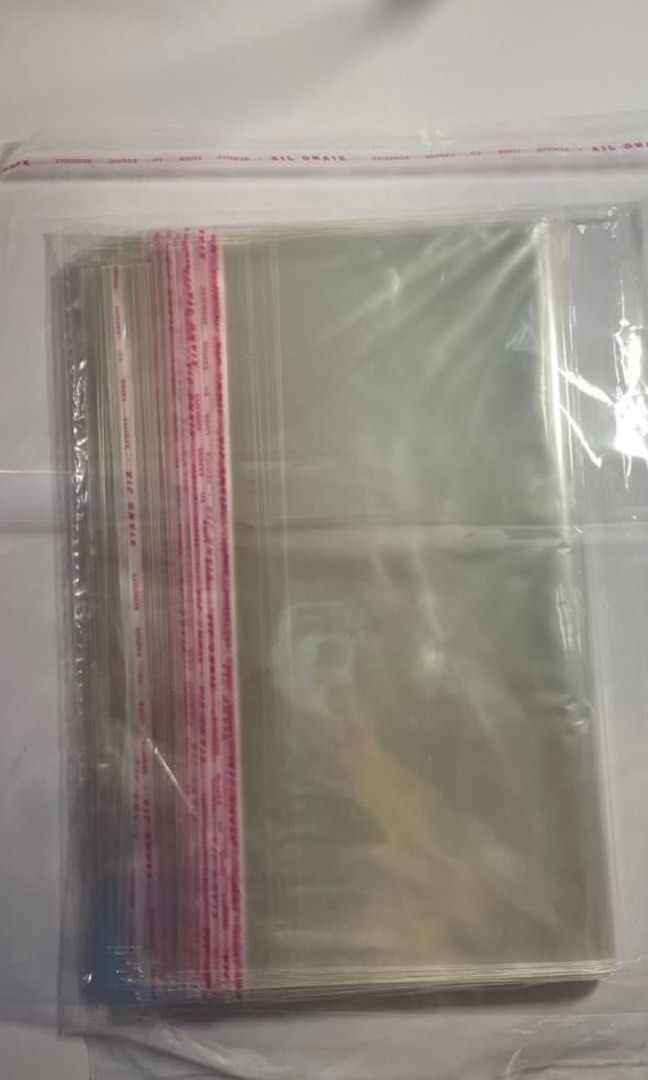 self adhesive clear plastic bag (90+ qty), Hobbies & Toys, Stationery