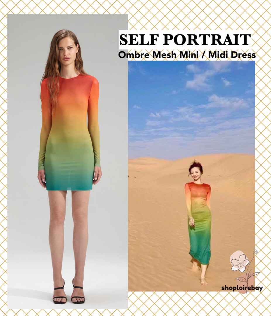 self portrait ombre mesh dress Self-Portrait Crystal-embellished ombr by Self Portrait