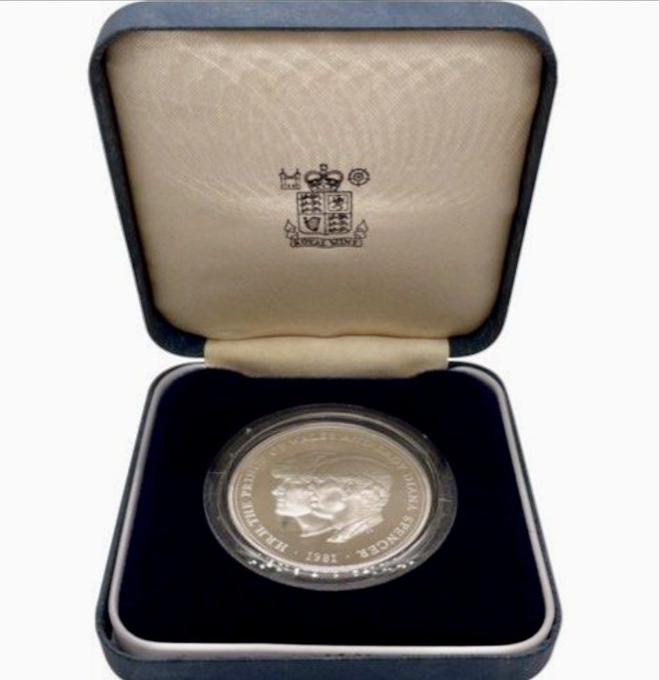Silver Proof Coin His Royal Highness Prince of Wales & Lady Diana