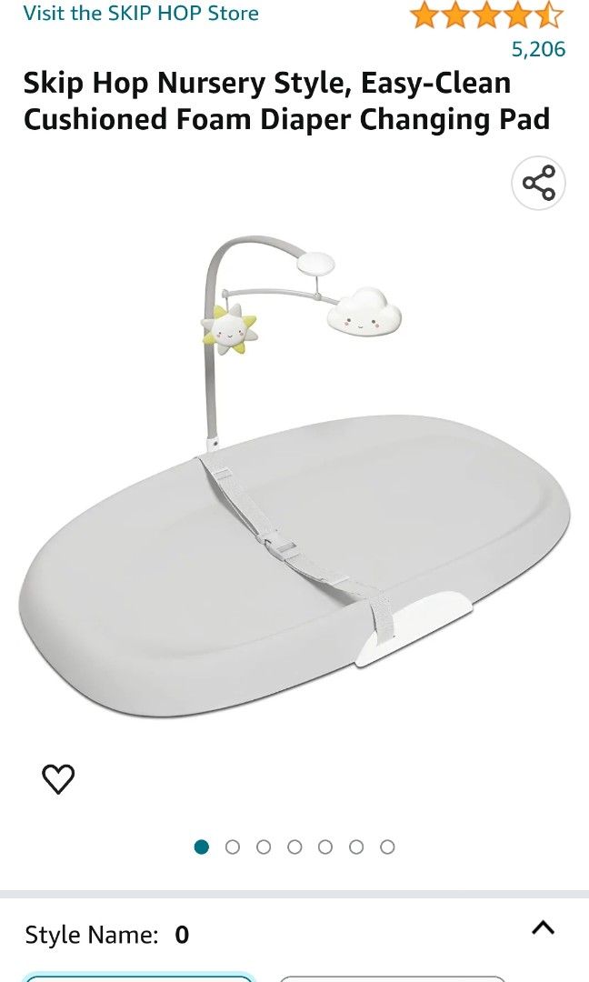 Skip Hop Cushioned Changing Pad Easy clean