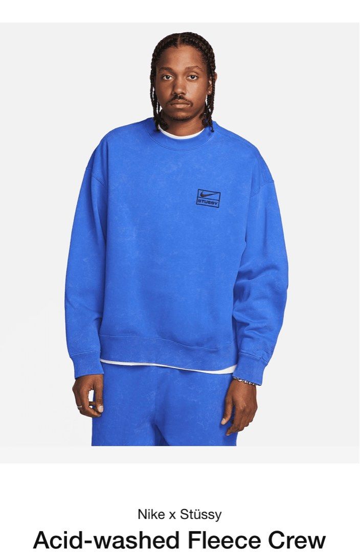 Stussy Nike Acid Wash Crew Blue スウェット メンズ 