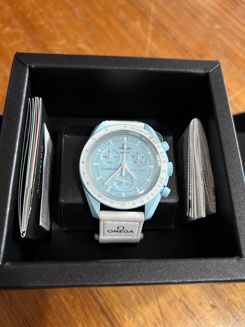 Swatch x Omega Watch (Category: Men's Watches) located in Mandaluyong City. Submitted by bumbletumble (Listing ID 1215308796, Image 2). Description: Brand new Mission to Uranus Comes complete Rfs: gifted with another one.
