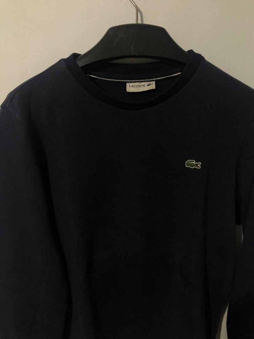 sweater pull noir lacoste