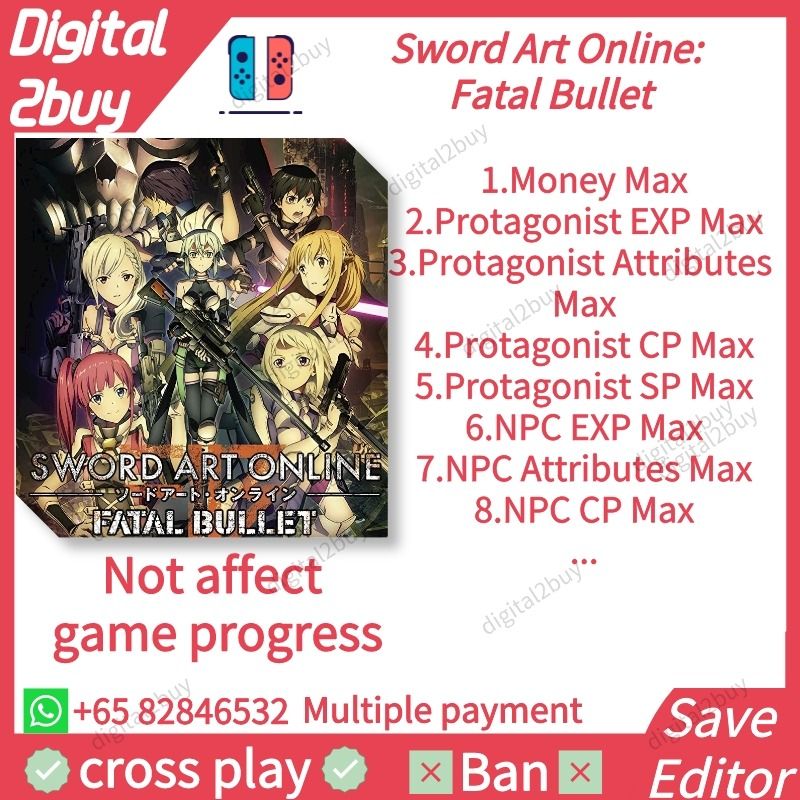 Sword Art Online Fatal Bullet Save Editor SAOFB Save Modding, Video