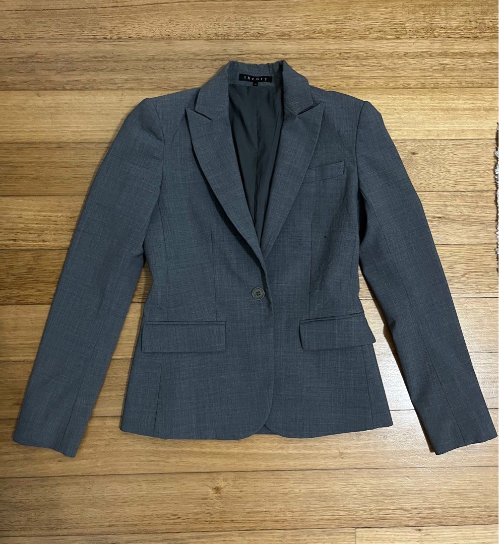Theory Gabe 2 Blazer in Charcoal