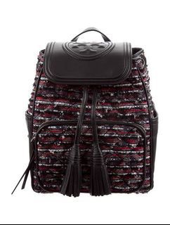 Tory Burch Fleming Tweed Backpack