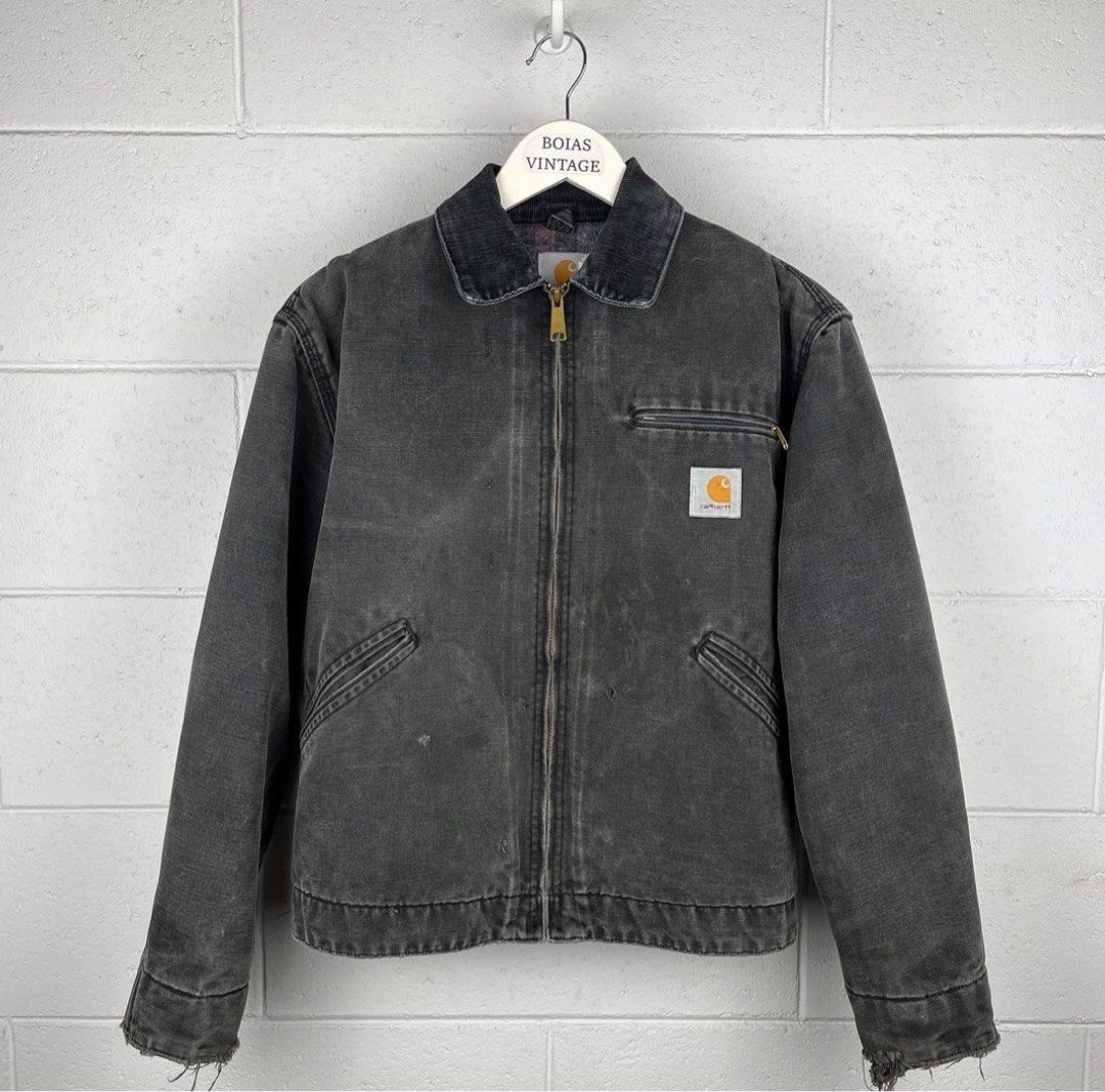 Carhartt Detroit Jacket (90s中古J01) Made in USA, 男裝, 外套及戶外
