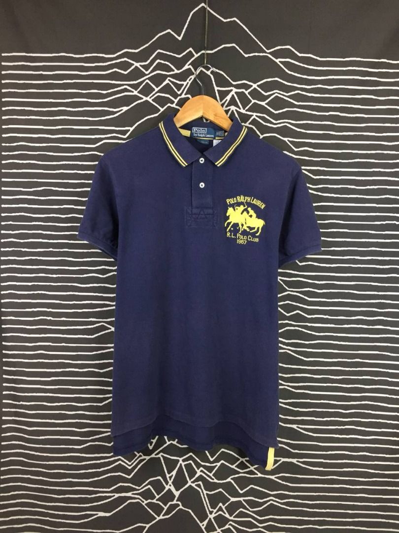 Vtg Polo Ralph Lauren Polo Club 1967 Embroidered Logo Polo Tee