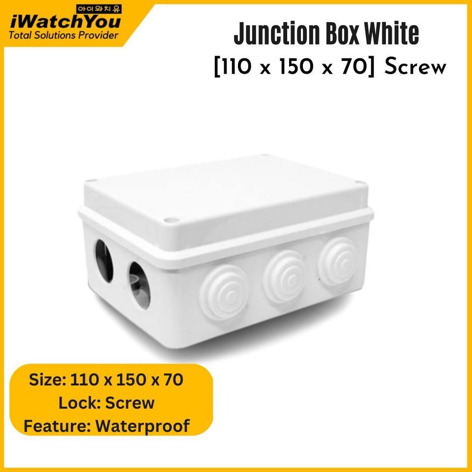 White Junction Box Plastic [110 x 150 x 70] Screw, Furniture & Home