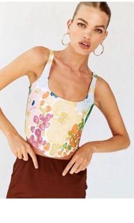 With Jean multi colour corset