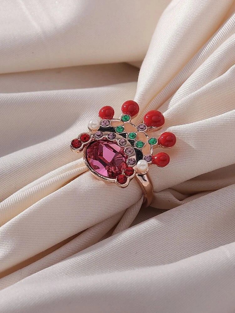 WOZUIMEI Peking Opera One Size 1.6 cm Chinese Style Ring Jewelry