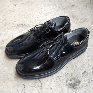 (048) Charol Black Shoes for Men - For Security Guard, Police, Navy, Seaman, Student, Uniformed Personnel and Other Use