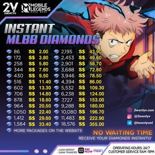 [100% CHEAPEST] INSTANT Mobile Legend Diamonds Topup ml diamond mlbb diamonds