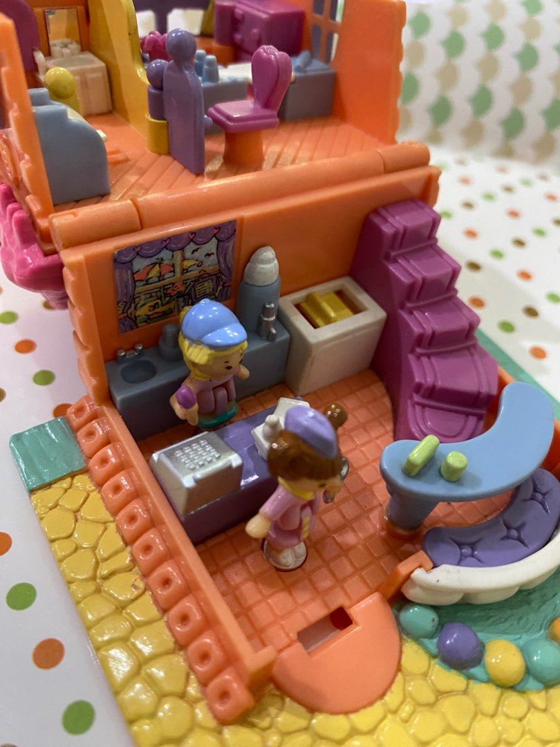 Rare. Set Polly Pocket Blue Bird . Glacier salon Odeur de fraise .Ice cream Parlor. Complet . Année 1995 - Jeux & Jouets