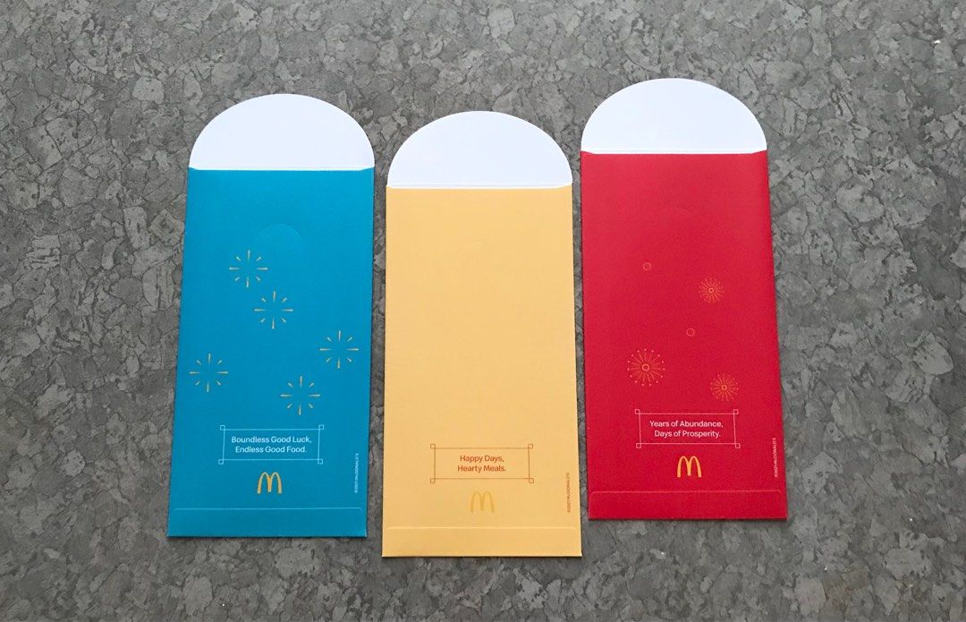 3pcs McD 2021 Singapore red packet / ang pow pao, Hobbies & Toys ...
