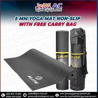 5mm Yoga Mat Non-Slip - with Free Carry Bag