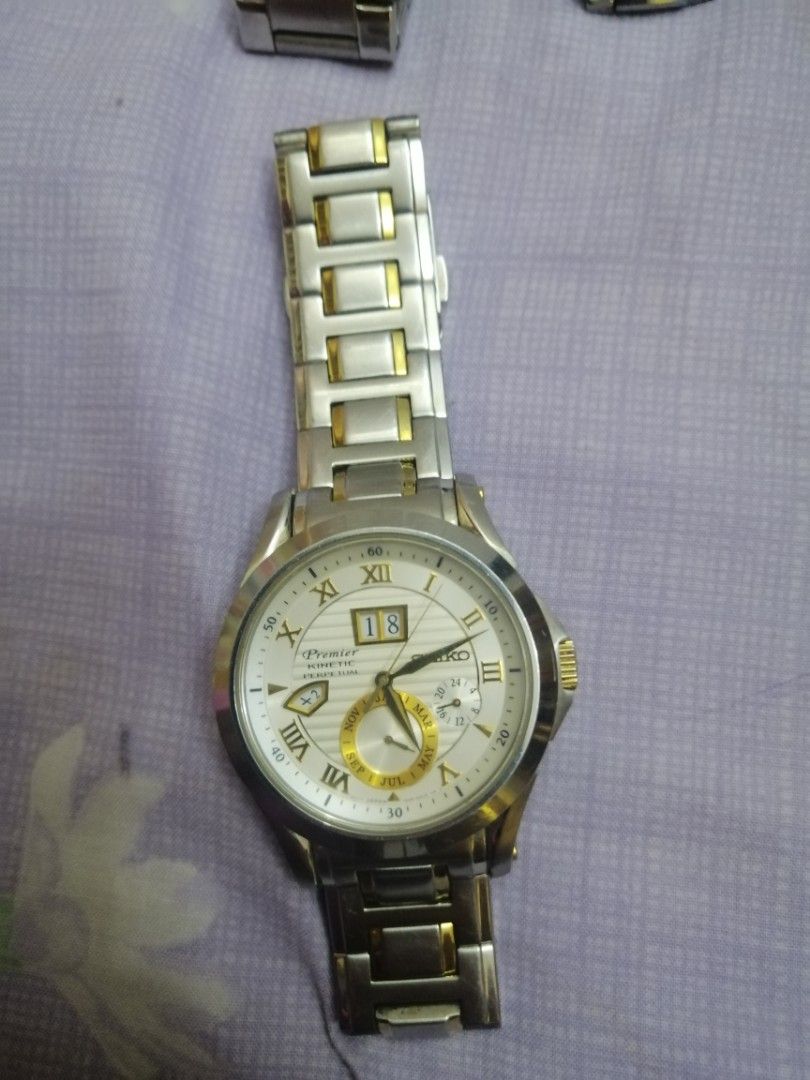 7D48-0AL0 SEIKO PERPETUAL KINETIC CALENDER, Luxury, Watches on Carousell
