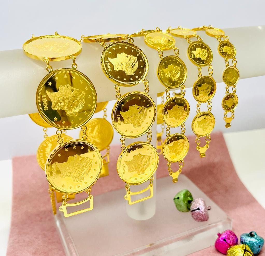Gold bracelet hotsell with coins