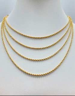 916 Gold Hollow Cable Chain [Wan Zi ] 4.5MM & 5MM