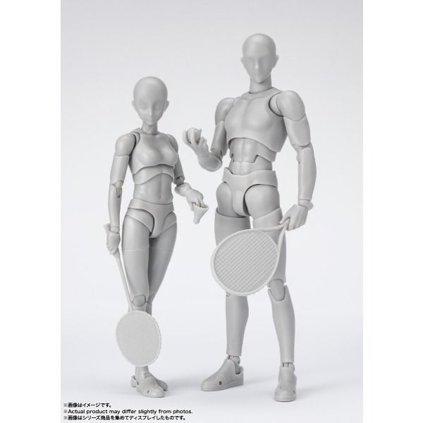 新貨預訂】 [SHF] 素體-運動版- DX套裝(灰色Ver.) (素體君[男] / 素體醬[女]) S.H.Figuarts Body  -Sports- Edition DX SET (Gray Color Ver.) (Body-kun / Body-chan) (ボディくん/