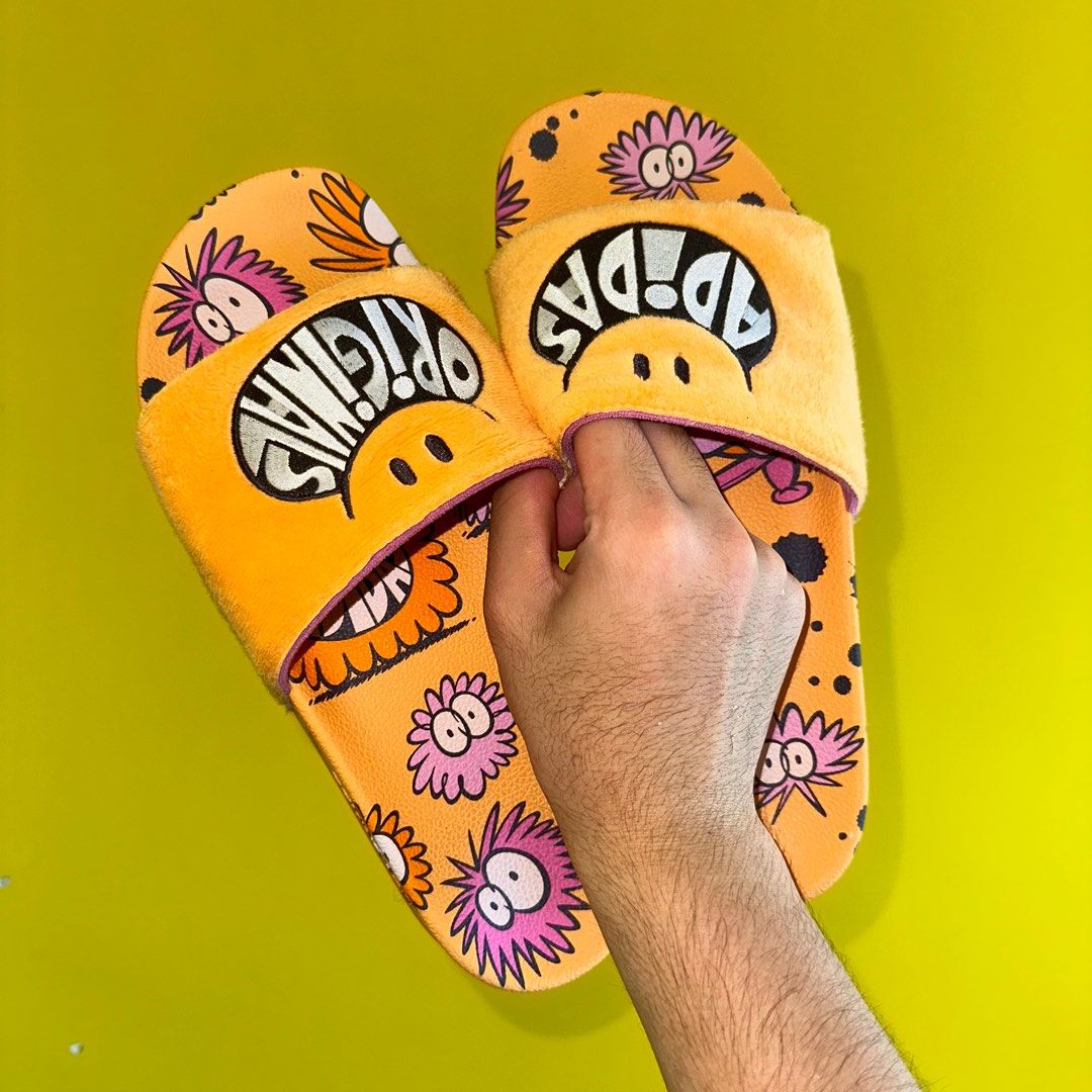 Adidas X Kevin Lyons Adilette Slides, Men's Fashion, Footwear, Flipflops  and Slides on Carousell