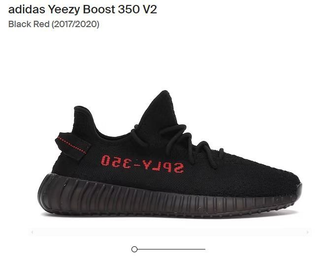 yeezy 350 black red 2020