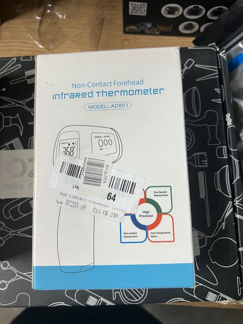 AIQURA (AD801) Non Contact Forehead Infrared Thermometer, Green Screen ...