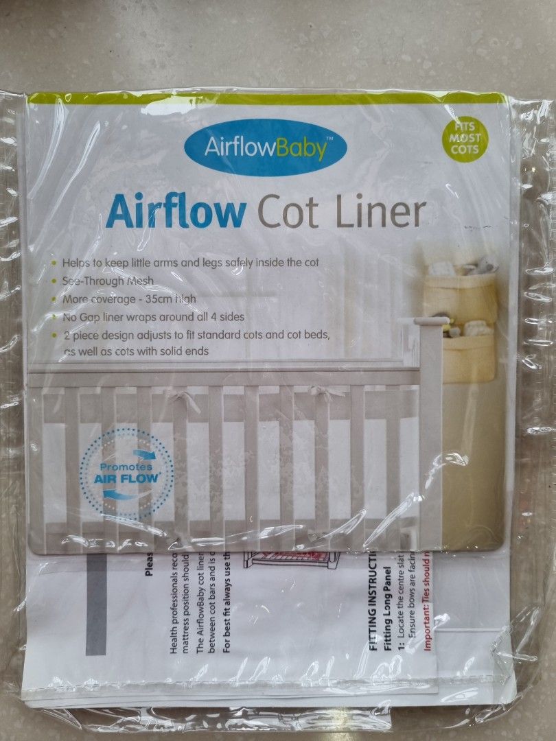Airflow baby cot mesh bumper Babies Kids Baby Nursery Kids Furniture Cots Cribs on Carousell