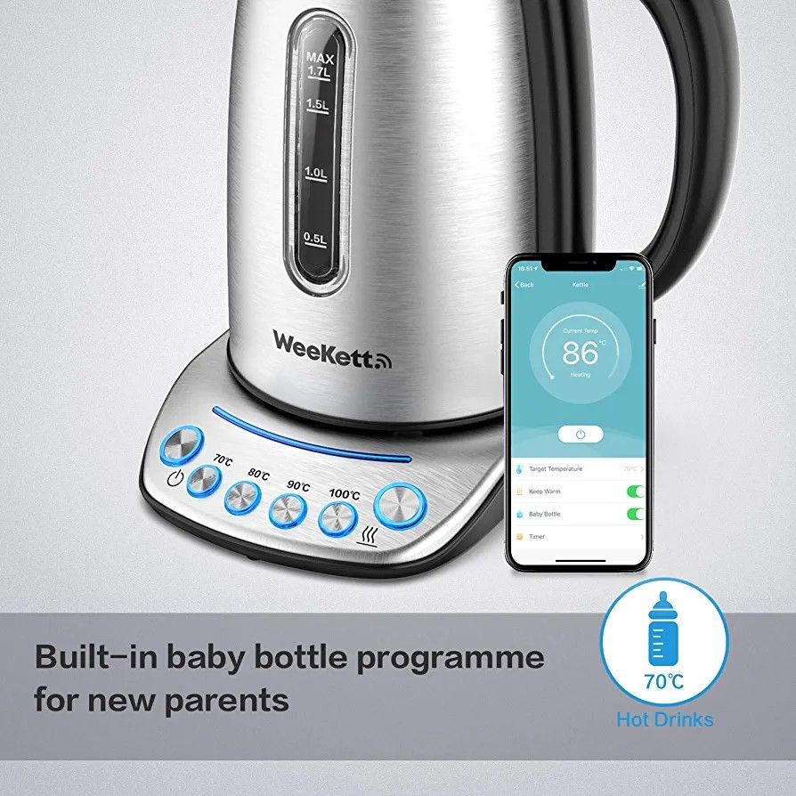 Power Plus Stainless Steel Alexa Smart Kettle Gift Item, Capacity(Litre):  1.7 L