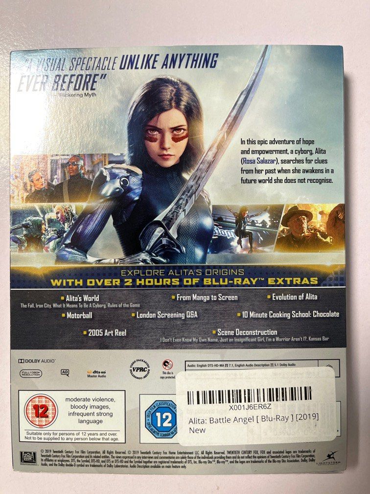 Alita Battle Angel Blu-Ray Movie, Hobbies & Toys, Music & Media, Cds & Dvds  On Carousell