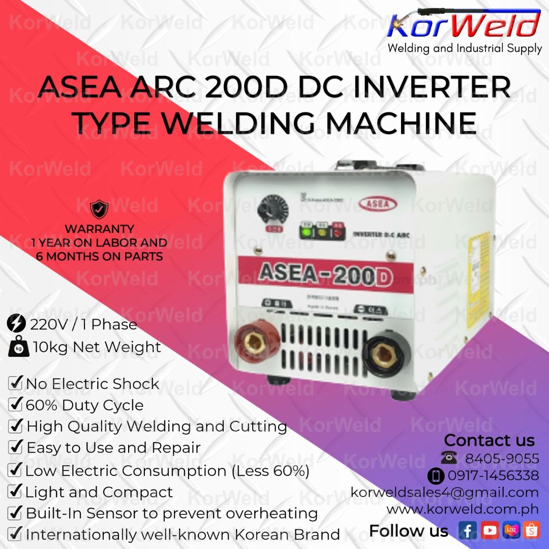 ASEA 200D Arc Welding Machine DC Inverter Type, Commercial & Industrial