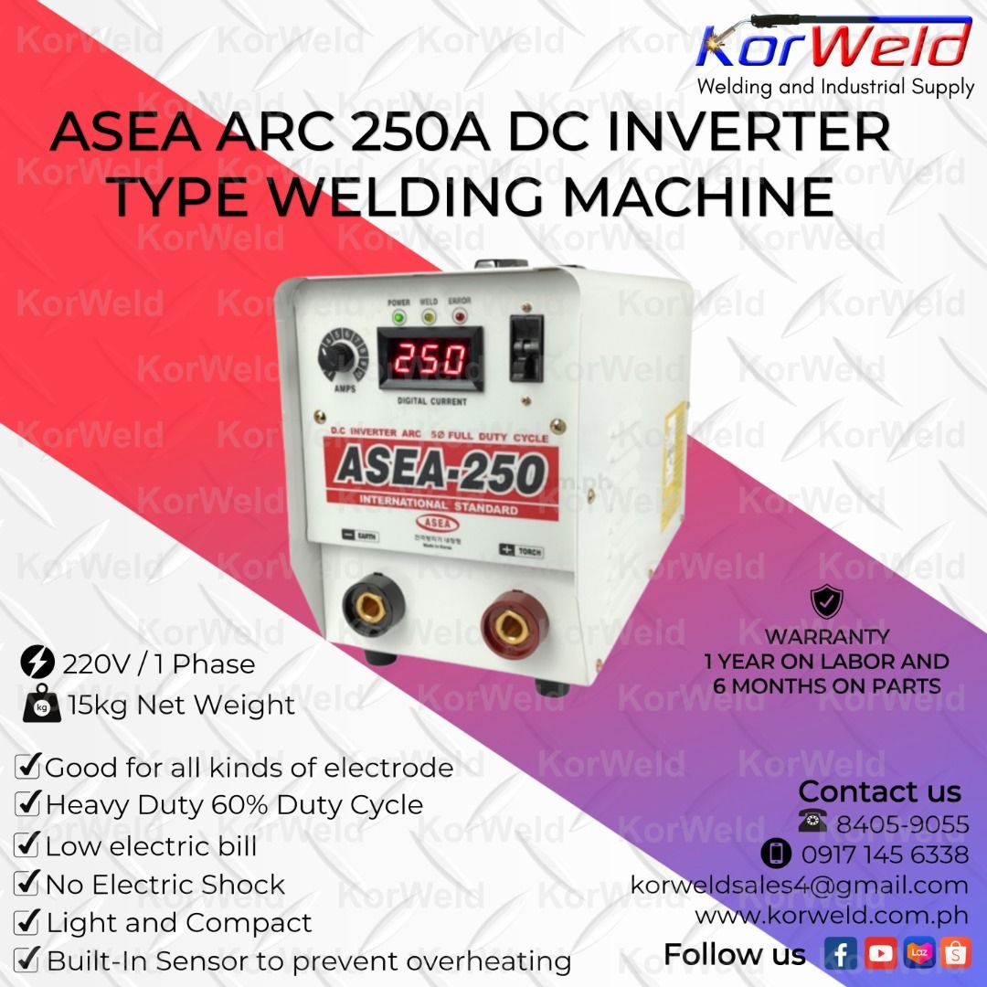 ASEA 250A Arc Welding Machine DC Inverter Type, Commercial & Industrial