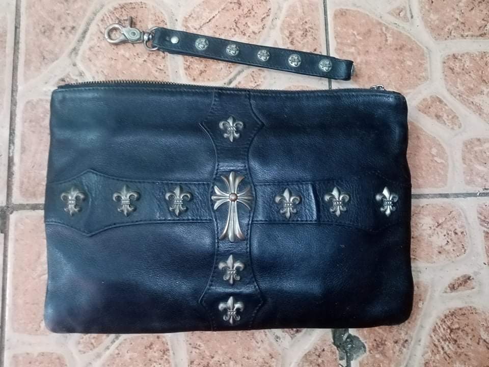 AUTHENTIC CHROME HEARTS POUCH WITH FREE CHROME HEARTS BAG, Luxury, Bags