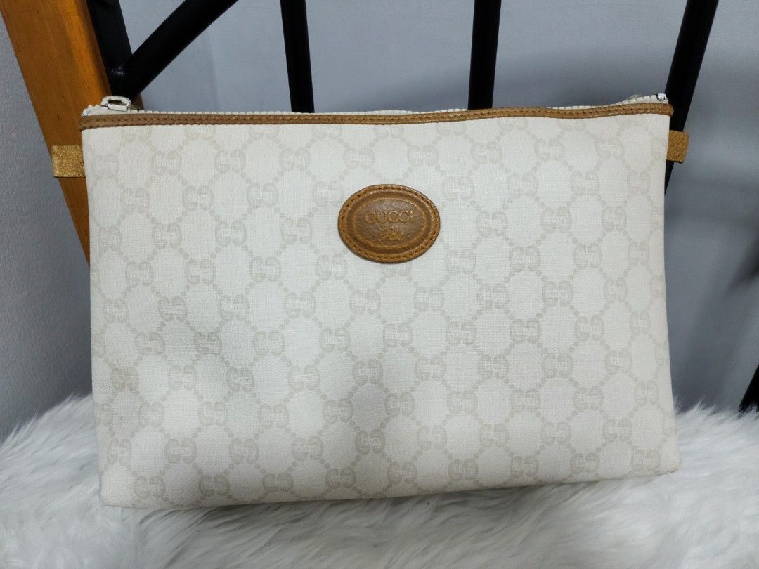 Gucci white clutch bag outlet