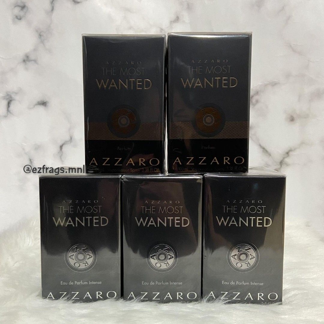 Azzaro The Most Wanted Intense/Parfum Original (Category: Fragrance & Deodorants) located in Quezon City. Submitted by enzopot__ (Listing ID 1215477398, Image 1). Description: Azarro The Most Wanted Intense EDP 100ml 6800 Azzaro The Most Wanted Parfum 100ml 7100 Orig orig orig! 10x moneyback guaranteed if proven fake 📍Quezon City.