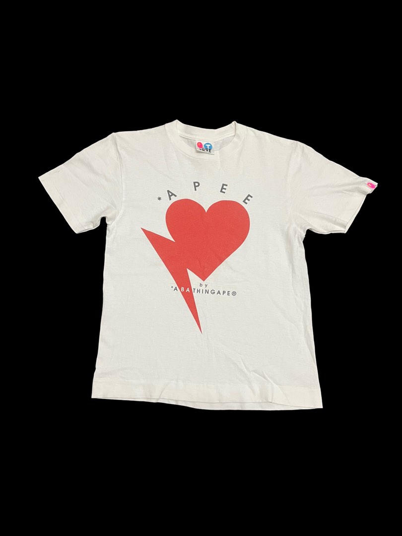 Bape heart shirt clearance