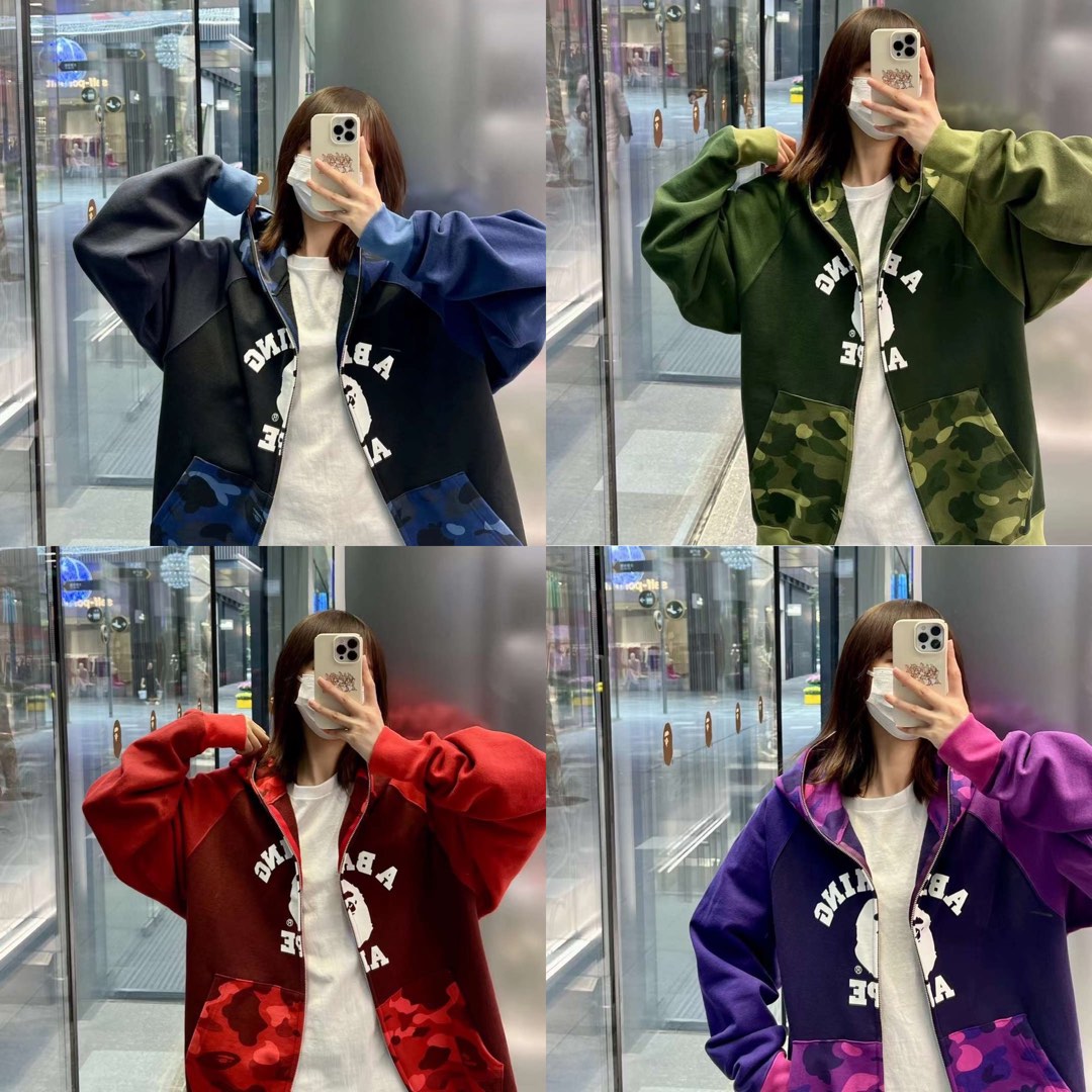 BAPE COLOR CAMO RELAXED FIT FULL ZIP HOODIE