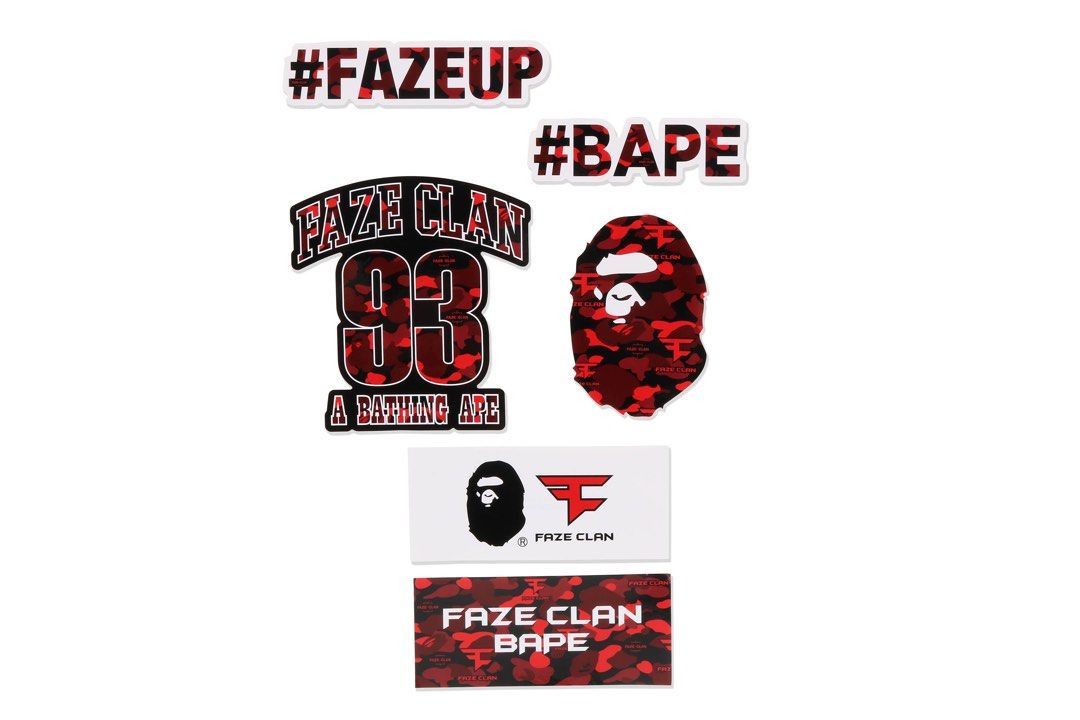 BAPE X FAZE CLAN STICKER SET