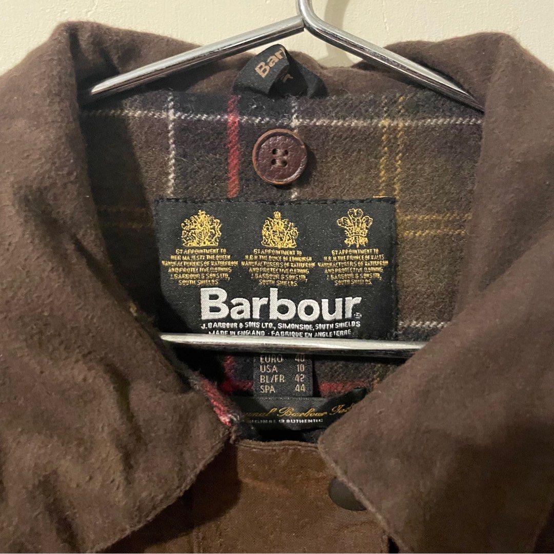 Barbour 經典油布外套深駝色, 他的時尚, 外套及戶外衣服在旋轉拍賣