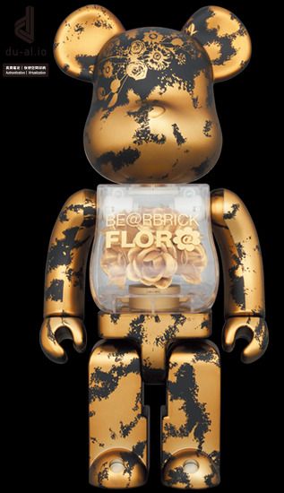 Bearbrick Flor @ Gold 金色400%, 興趣及遊戲, 玩具& 遊戲類- Carousell