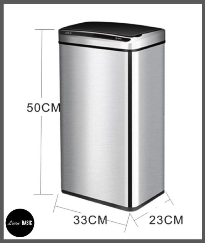 Big Sensor Bin 30L Rechargeable Waste Bin Dust Bin Rubbish Bin Trash